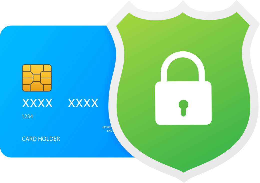 Secure credit card transaction. Payment protection concepts, Secure payment. Vector illustration.